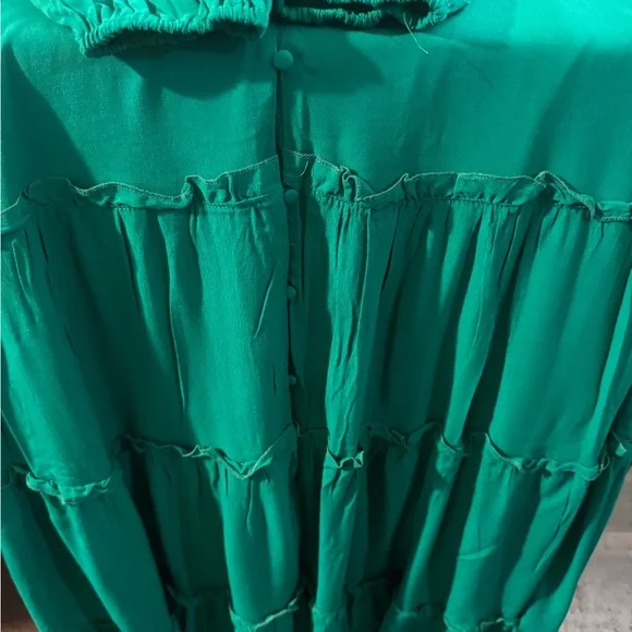 Chic Teal Long Sleeve Maxi Dress - Picture 12 of 15